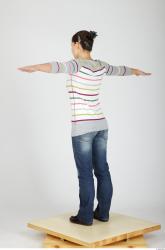 Whole Body Woman T poses Casual Slim Studio photo references